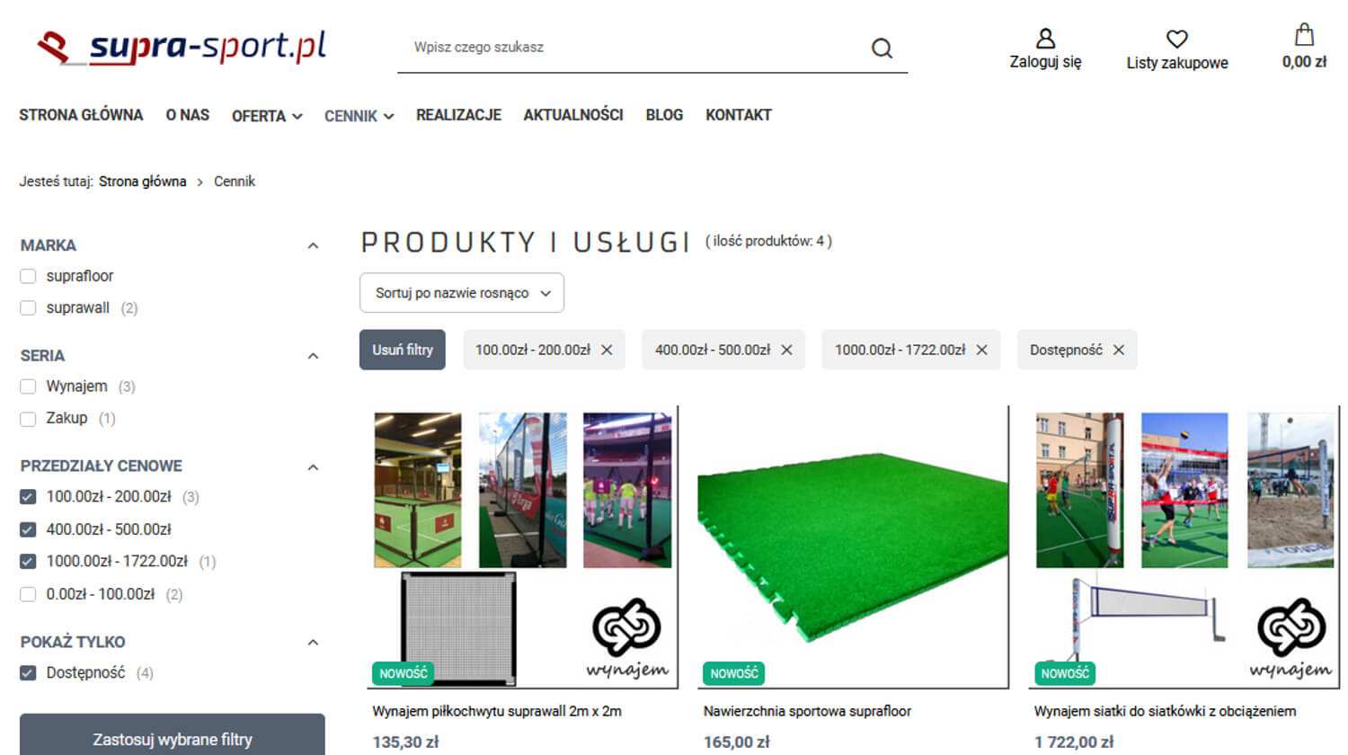 Ruszył nowy system zamawiania i wyceny sprzętu z naszej oferty!